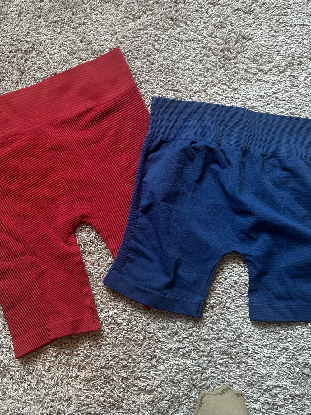 Nikibiki Red and Navy Blue Bike Shorts Duo
